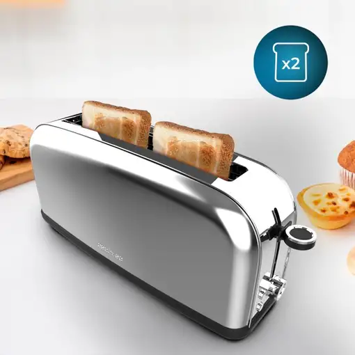 Cecotec Tostador vertical Tostador vertical Toastin` time 850 Inox Long Lite