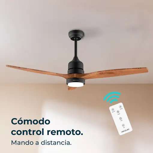 Cecotec Ventilador de techo con luz EnergySilence Aero 5275 DarkWood Cecotec