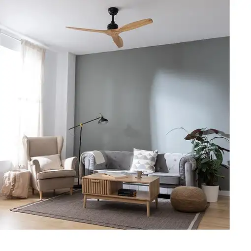 Cecotec Ventilador de techo sin luz EnergySilence Aero 5270 Black&LightWood