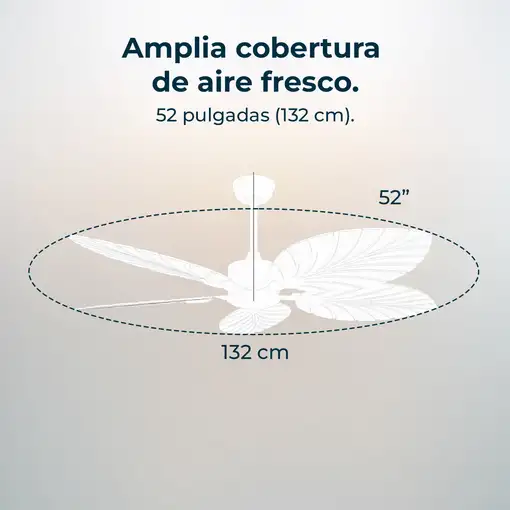 Cecotec Ventilador de techo sin luz EnergySilence Aero 5200 Palm
