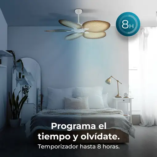 Cecotec Ventilador de techo sin luz EnergySilence Aero 5200 Palm