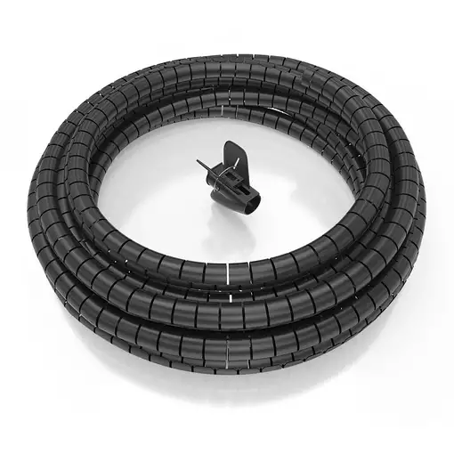 AISENS Organizador de cable en espiral 25mm, Negro, 10.0m