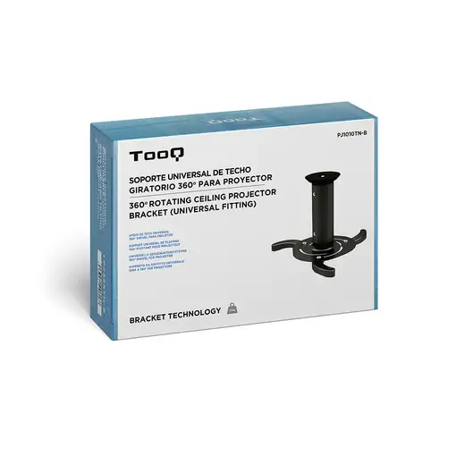 TooQ SOPORTE UNIVERSAL DE TECHO GIRATORIO 360º PARA PROYECTOR NEGRO