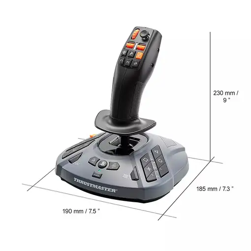 Thrustmaster SimTask FarmStick Negro USB Palanca de vuelo Analógico/Digital