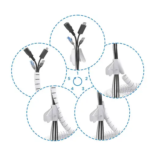 AISENS A151-0918 organizador de cables Universal Pasacables Blanco 1 pieza(s)