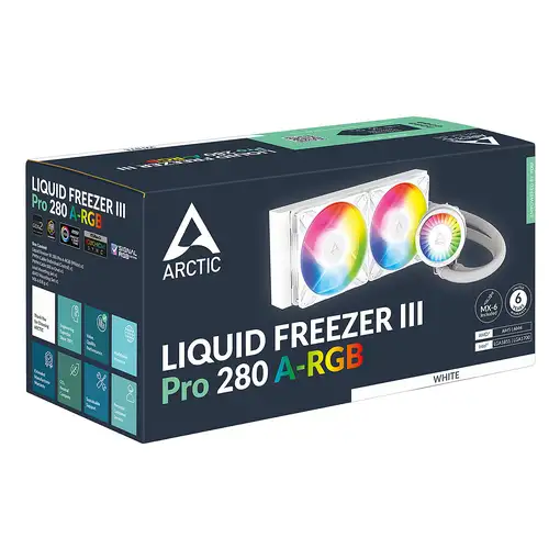 ARCTIC Liquid Freezer III Pro 280 A-RGB (White)Procesador Sistema de refrigeración