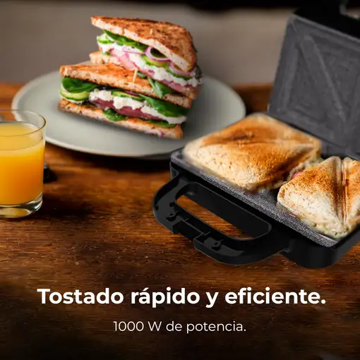 Cecotec Rock'nToast Deep Classic sandwichera 100 W Negro