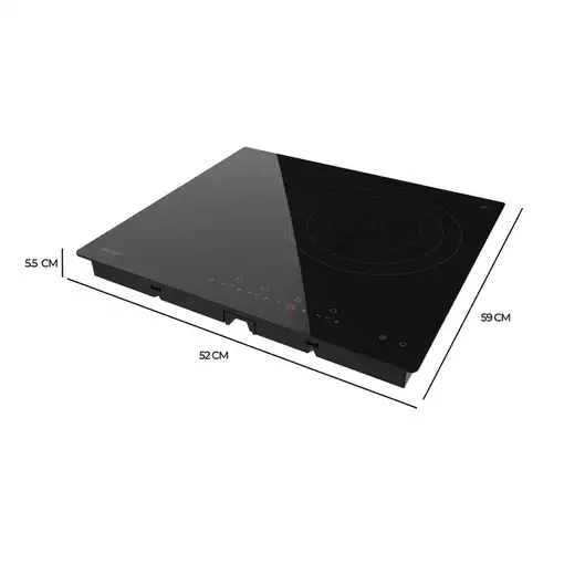Cecotec Bolero Squad V 3001 Max Negro Integrado 52 cm Cerámico 3 zona(s)