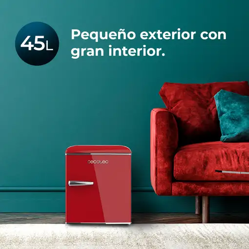 Cecotec Bolero CoolMarket TT Origin frigorífico Independiente 45 L Rojo