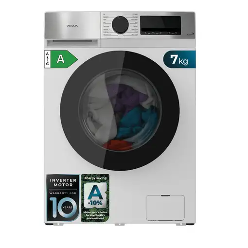 Lavadora carga frontal 7 kg 1200 RPM Blanco A01_EU01_116094 CECOTEC