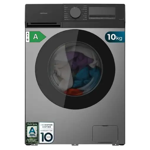 Lavadora carga frontal 10 kg 1400 RPM Antracita A01_EU01_116101 CECOTEC