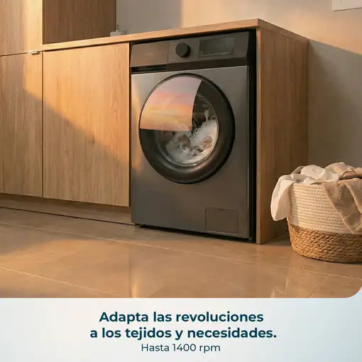 Lavadora carga frontal 10 kg 1400 RPM Antracita A01_EU01_116101 CECOTEC