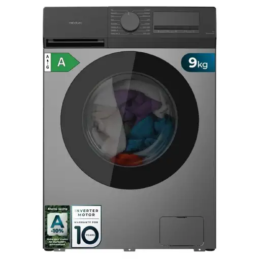 Lavadora carga frontal 9 kg 1400 RPM Antracita A01_EU01_116099 CECOTEC