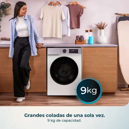 Lavadora carga frontal 9 kg 1400 RPM Blanco A01_EU01_116098 CECOTEC