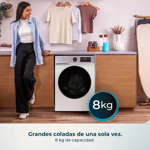 Lavadora carga frontal 8 kg 1400 RPM Blanco A01_EU01_116096 CECOTEC
