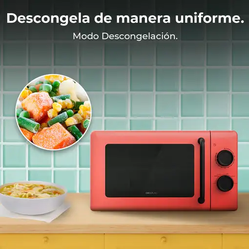 Cecotec Proclean 3010 Red Rojo Solo microondas Encimera 20 L 700 W