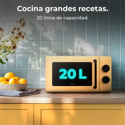 Cecotec Proclean 3010 Yellow Amarillo Solo microondas Encimera 20 L 700 W