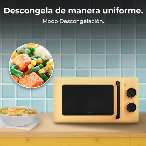 Cecotec Proclean 3010 Yellow Amarillo Solo microondas Encimera 20 L 700 W