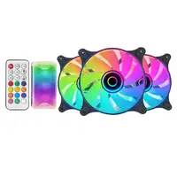 Mars Gaming MF-3DKIT Negro, Kit 3 Ventiladores ARGB 360° 12cm, Espejo Infinito 3D,