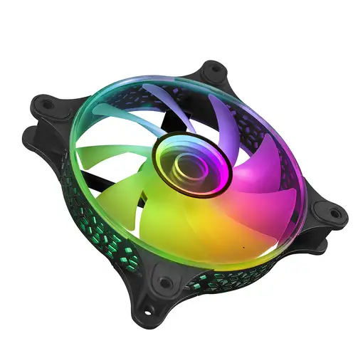 Mars Gaming MF-3DKIT Negro, Kit 3 Ventiladores ARGB 360° 12cm, Espejo Infinito 3D,