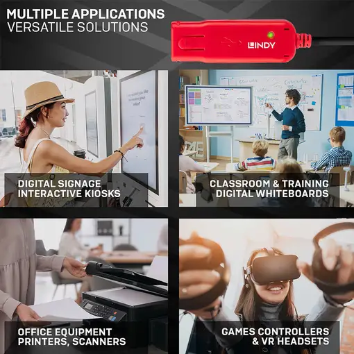 Lindy 42780 cable USB USB 2.0 8 m USB A Negro