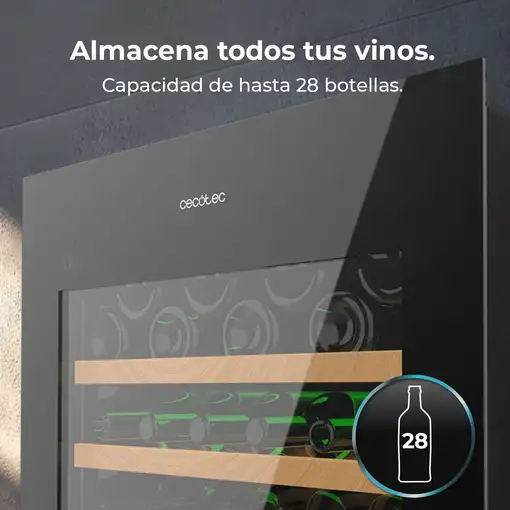 Cecotec Vinoteca integrable Bolero GrandSommelier BI 28000 Touch Black Compressor
