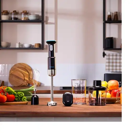 Cecotec BlendGo Hand Batidora de inmersión 180 W Negro, Acero inoxidable
