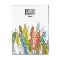 Báscula de baño electrónica LAICA PS1076W - Cristal templado 6mm, Diseño hojas