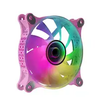Mars Gaming MF-3D Rosa, Ventilador ARGB 360° 12cm, Espejo Infinito 3D, Sistema Ant