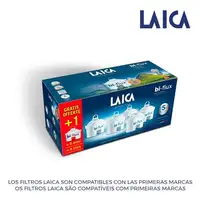 Pack 6 filtros de agua LAICA F6M - Bi-Flux, 150 L, Blanco