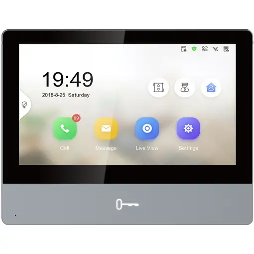 Hikvision DS-KH8350-WTE1 sistema de intercomunicación de video 17,8 cm (7") Negro