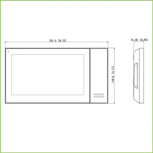 Dahua Technology VTH2421FB sistema de intercomunicación de video 17,8 cm (7'')