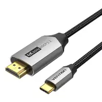 Vention CRBBF adaptador de cable de vídeo 1 m USB Tipo C HDMI Negro, Gris