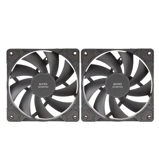 Mars Gaming MF-PROX2 Negro, Kit 2 Ventiladores 120mm, Sistema Anti-vibraciones, Ul