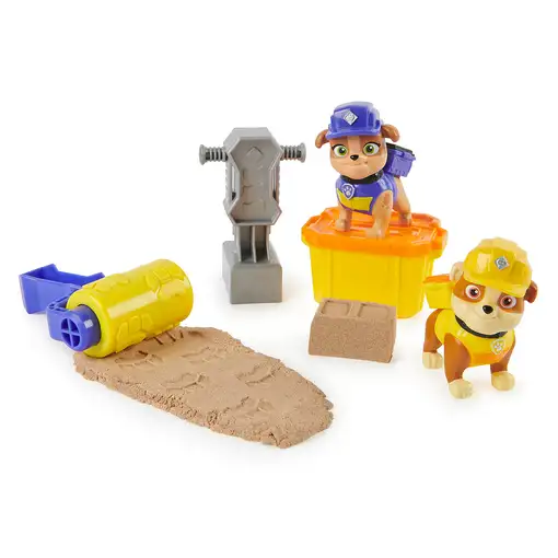 Rubble & Crew - PACK FIGURAS RUBBLE Y MIX + ARENA MÁGICA KINETIC SAND + ACCESORIOS