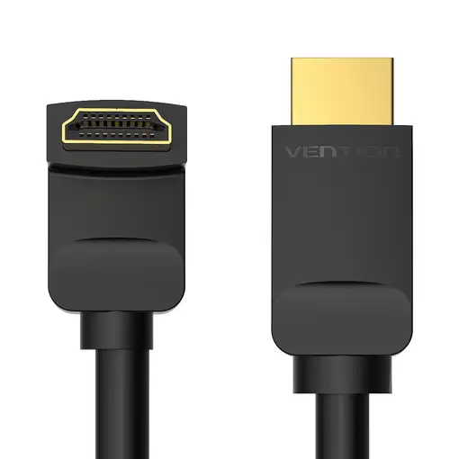 Vention Cable HDMI 2.0 4K Acodado AAQBG/ HDMI Macho - HDMI Macho/ 1.5m/ Negro