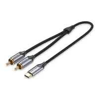 Vention BGUHI cable de audio 3 m 2 x RCA USB Tipo C Negro