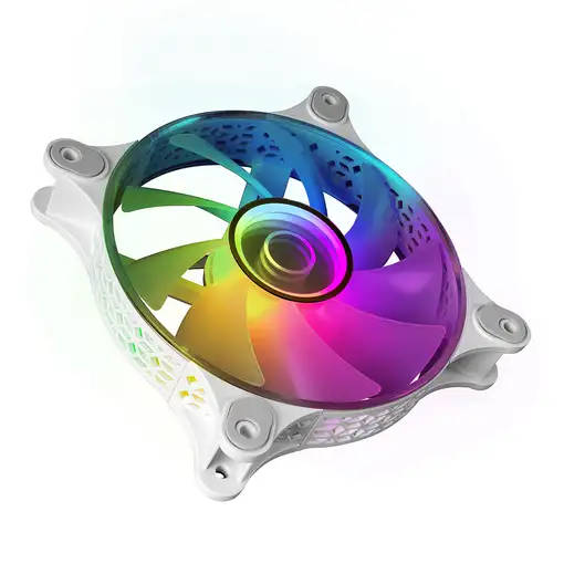 Mars Gaming MF-3DKIT Blanco, Kit 3 Ventiladores ARGB 360° 12cm, Espejo Infinito 3D
