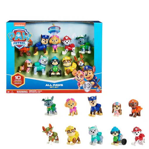 PAW Patrol Patrulla Canina - Pack 10 Figuras de Coleccionables 10º Aniversario - P