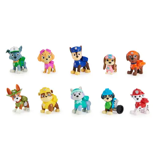PAW Patrol Patrulla Canina - Pack 10 Figuras de Coleccionables 10º Aniversario - P