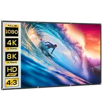 Pantalla de Proyector Manual 120 Pulgadas Formato 16:9 Blanco HOMCOM Pantalla de Proyector Manual 120 Pulgadas Formato 16:9 Blanco HOMCOM