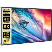 Pantalla de Proyector Manual 100 Pulgadas Formato 16:9 Blanco HOMCOM Pantalla de Proyector Manual 100 Pulgadas Formato 16:9 Blanco HOMCOM