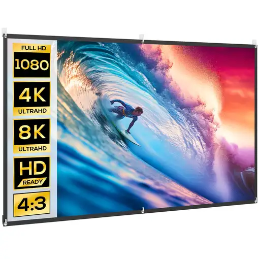 Pantalla de Proyector Manual 100 Pulgadas Formato 16:9 Blanco HOMCOM Pantalla de Proyector Manual 100 Pulgadas Formato 16:9 Blanco HOMCOM