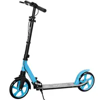 Patinete Plegable +14 Años con Manillar Ajustable Azul Cielo y Negro HOMCOM