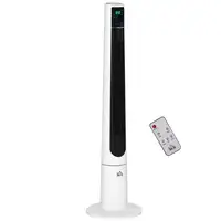 Ventilador de Torre on Control Remoto 3 Velocidades 3 Modos Blanco HOMCOM Ventilador de Torre on Control Remoto 3 Velocidades 3 Modos Blanco HOMCOM