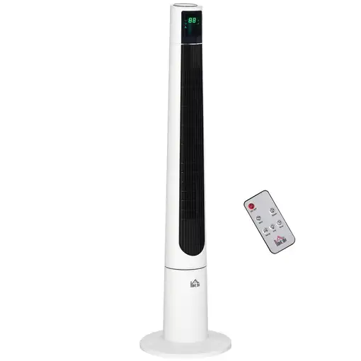 Ventilador de Torre on Control Remoto 3 Velocidades 3 Modos Blanco HOMCOM Ventilador de Torre on Control Remoto 3 Velocidades 3 Modos Blanco HOMCOM
