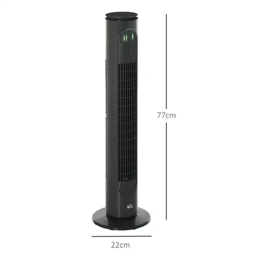 Ventilador de Torre con Control Remoto 3 Velocidade 3 Modos Gris Oscuro HOMCOM