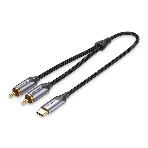 Vention BGUHF cable de audio 1 m 2 x RCA USB Tipo C Negro
