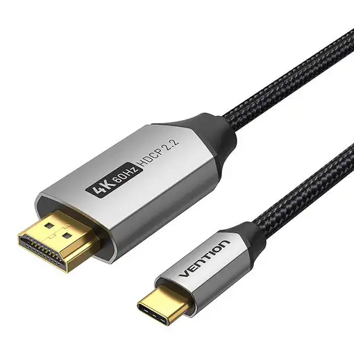 Vention CRBBH adaptador de cable de vídeo 2 m USB Tipo C HDMI Negro, Gris