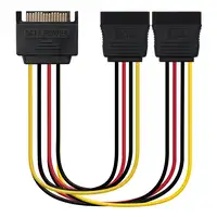 Nanocable Cable SATA Alimentacion SATA/M / 2xSATA/H, 20 cm